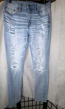American Eagle AirFlex 360 Distressed Slim Jeans